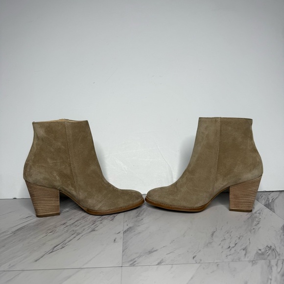 Paul Green Reya Tan Suede Heeled Bootie 4.5 / 7 - Picture 5 of 14